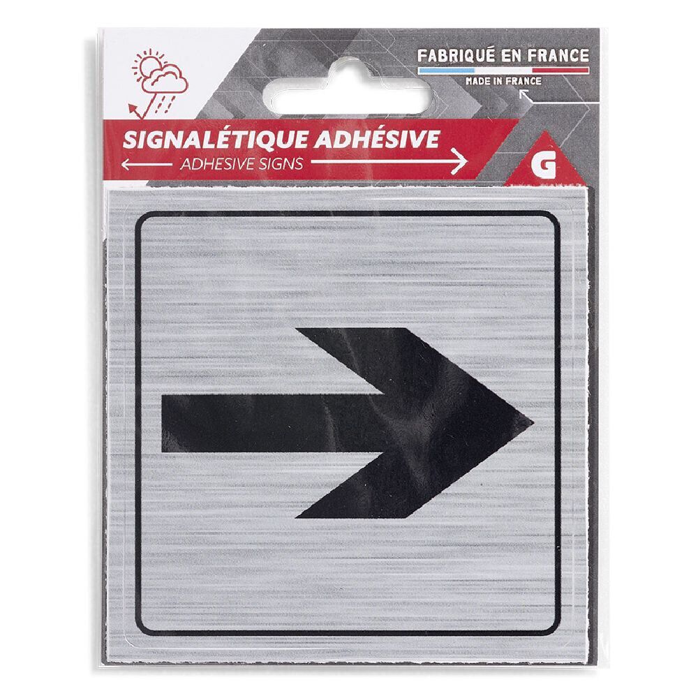 Signalétique adhésive "flèche directionnelle" - 8x8 cm
