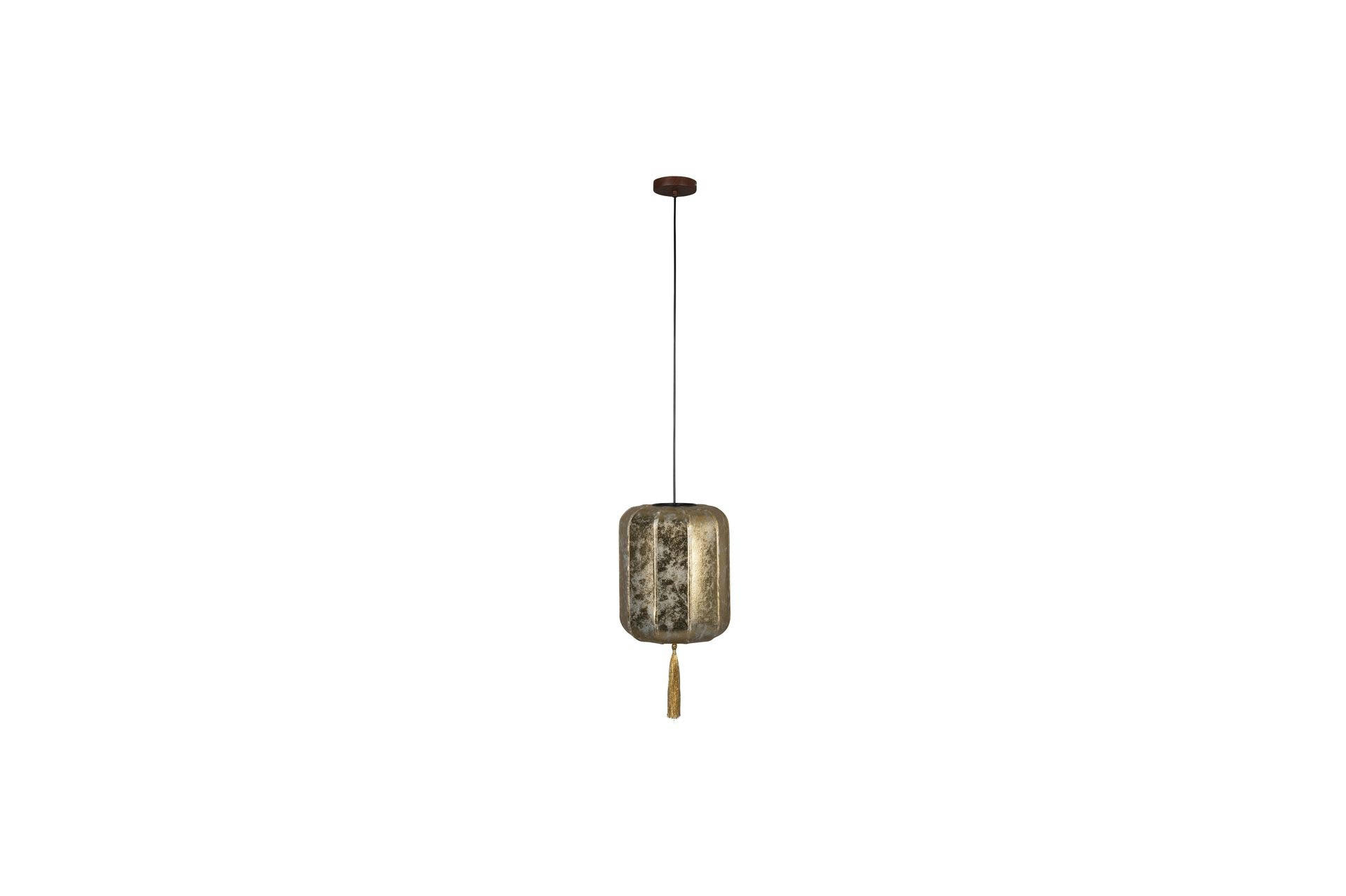SUONI - Suspension S en tissu doré
