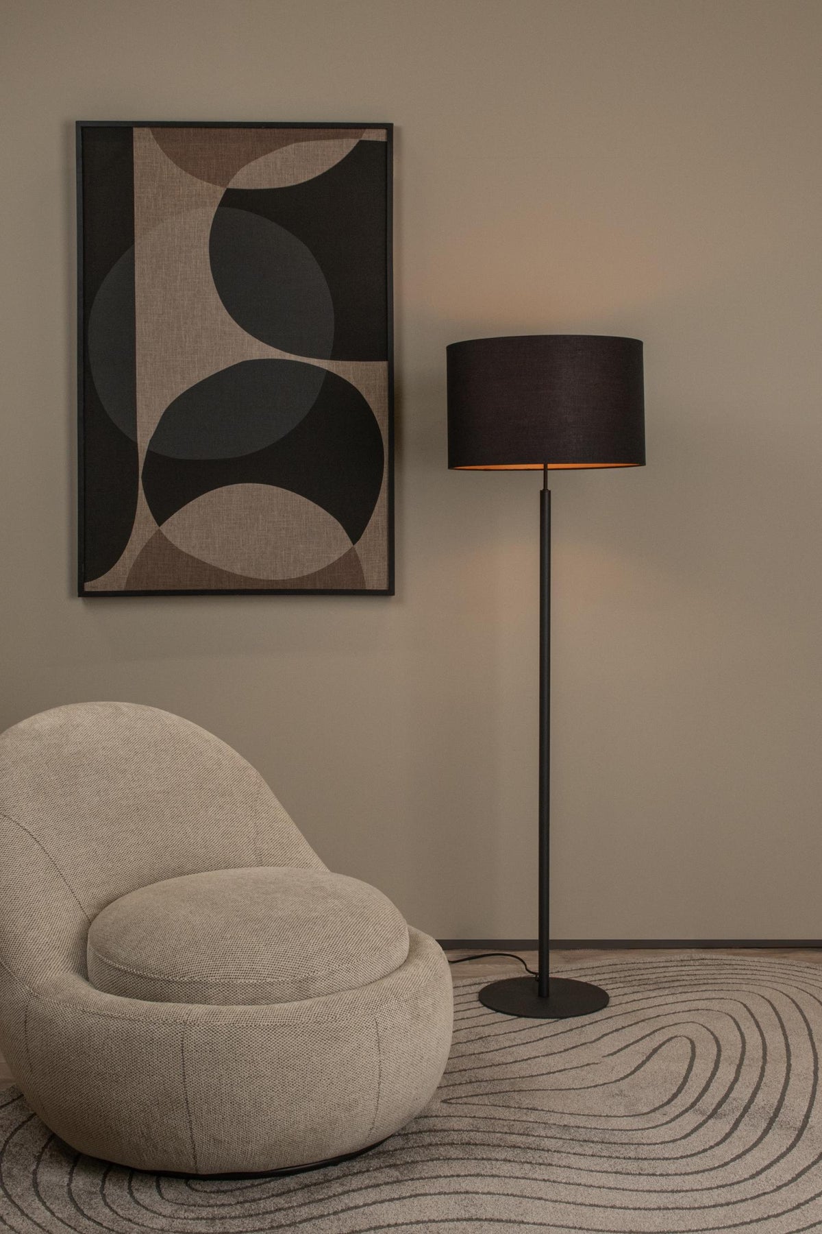 Lucide vloerlamp MAYA - 1xE27 - Zwart