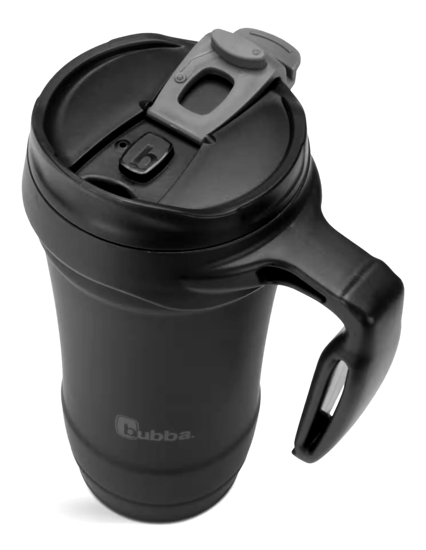 bubba Hero Stainless Steel Mug with Handle, Insulated, Rubberized Licorice, 18 oz (532 ml)