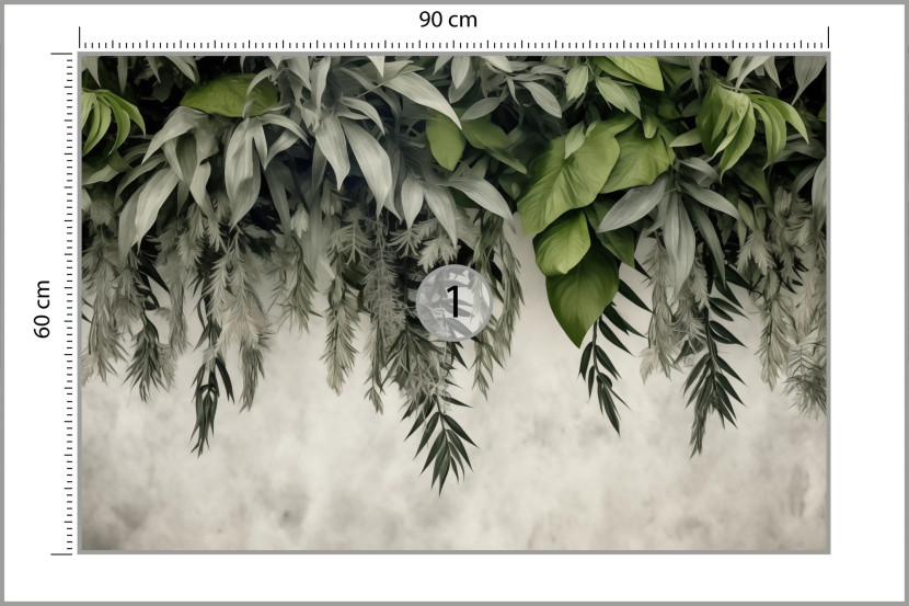 Fototapeta Ścienna Zielone Bujne Liście 3D 90x60cm