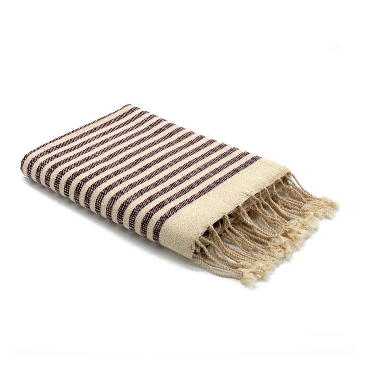 HOSSEGOR - Fouta coton  100x200 prune