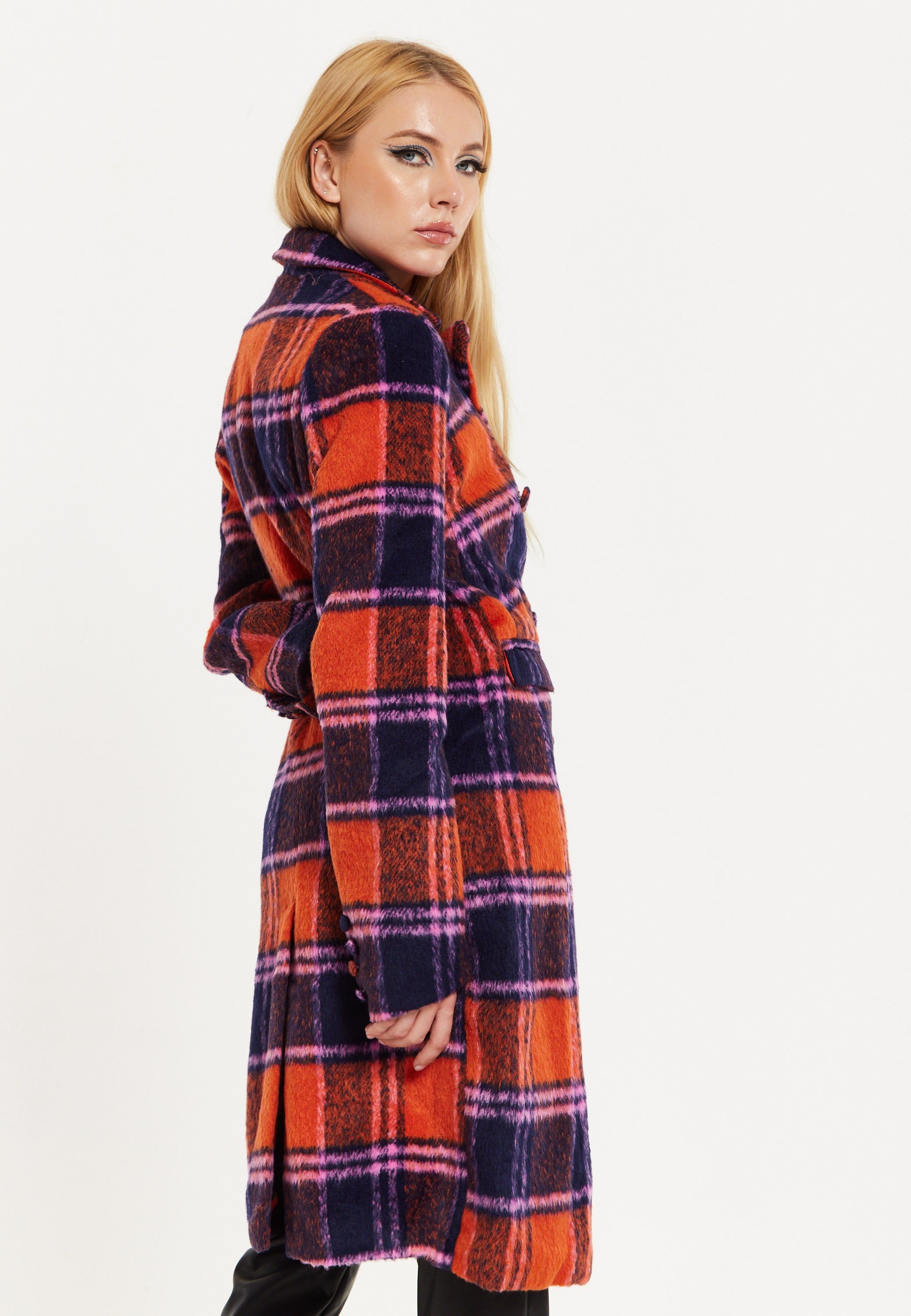 House of Holland House Of Holland Red Check Coat