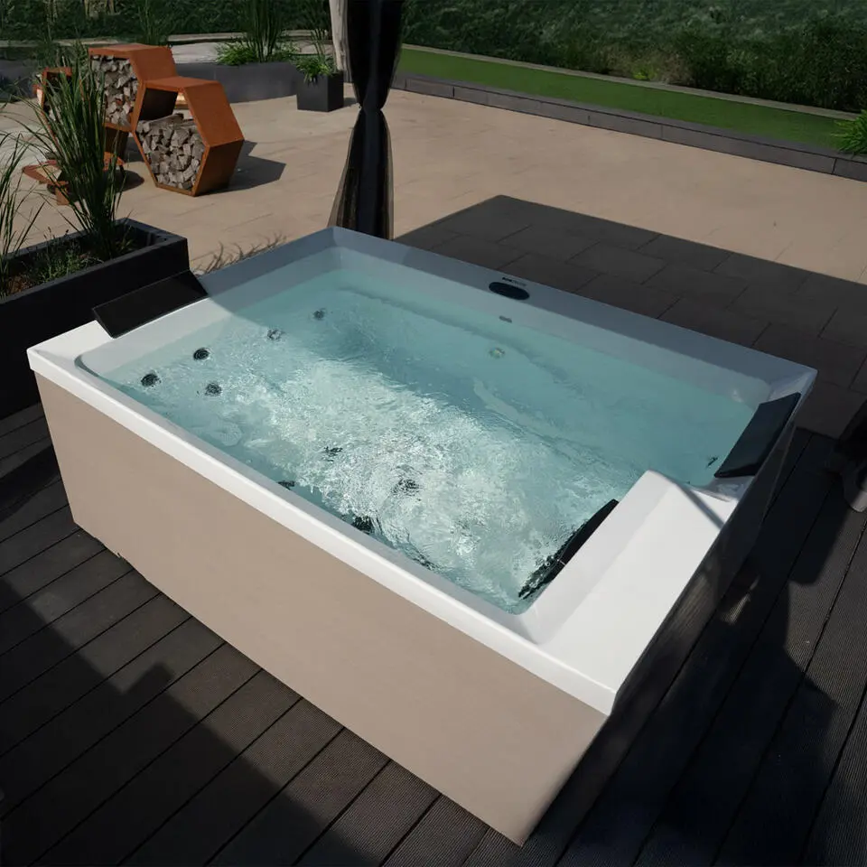 HOME DELUXE Outdoor whirlpool NIMBUS DELUXE PURE �?zonder trap en thermodeksel