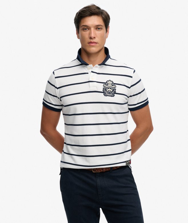 Crest Stripe Polo Shirt