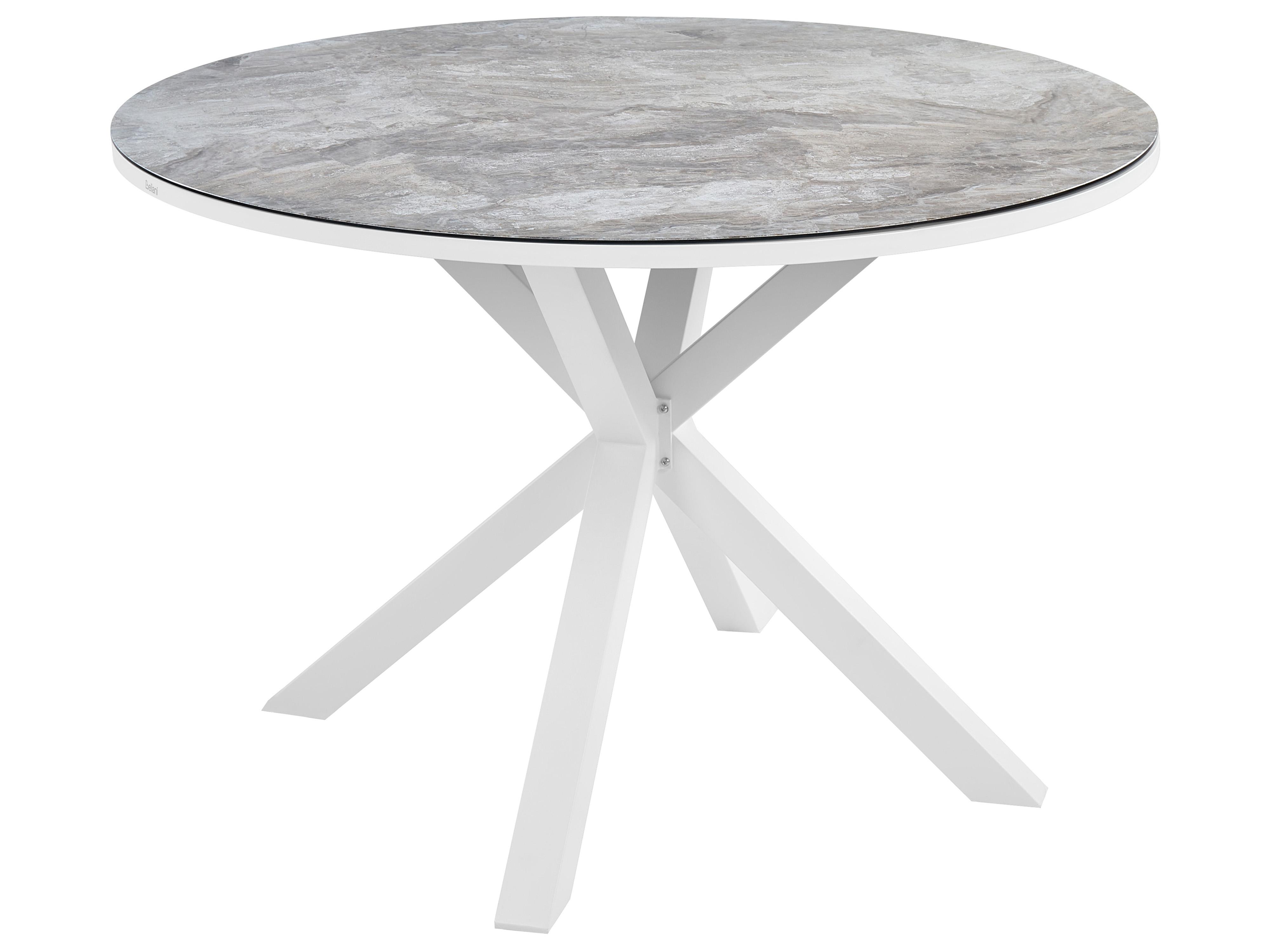 Garden Dining Table MALETTO 120 cm 120 cm Glass Dark Grey