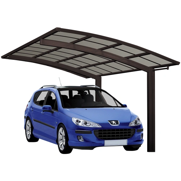 Einzelcarport »Portoforte«, Typ 80, Außenmaß BxT: 270,4 x 495,4 cm, braun
