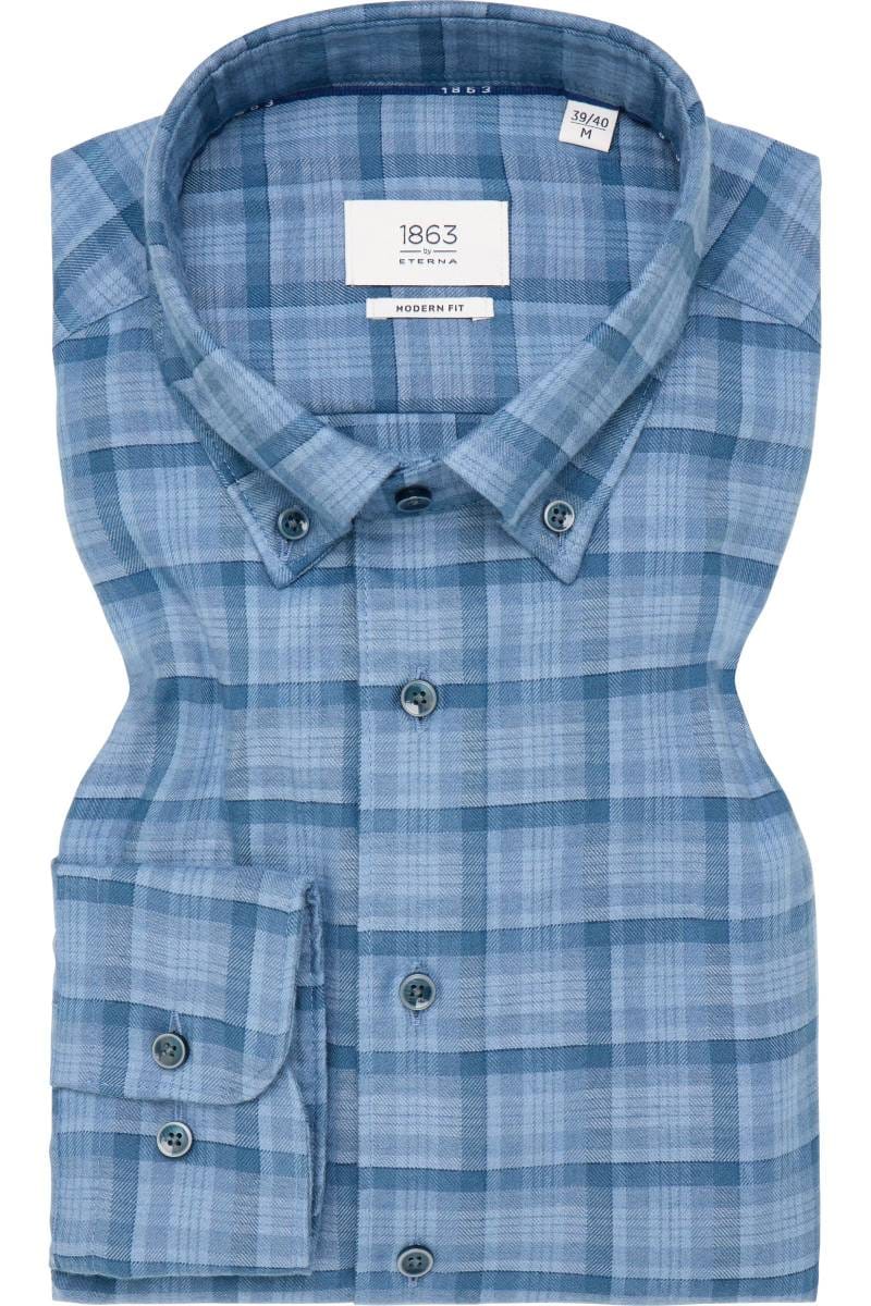 ETERNA 1863 Modern Fit Flanellhemd mehrfarbig, Kariert