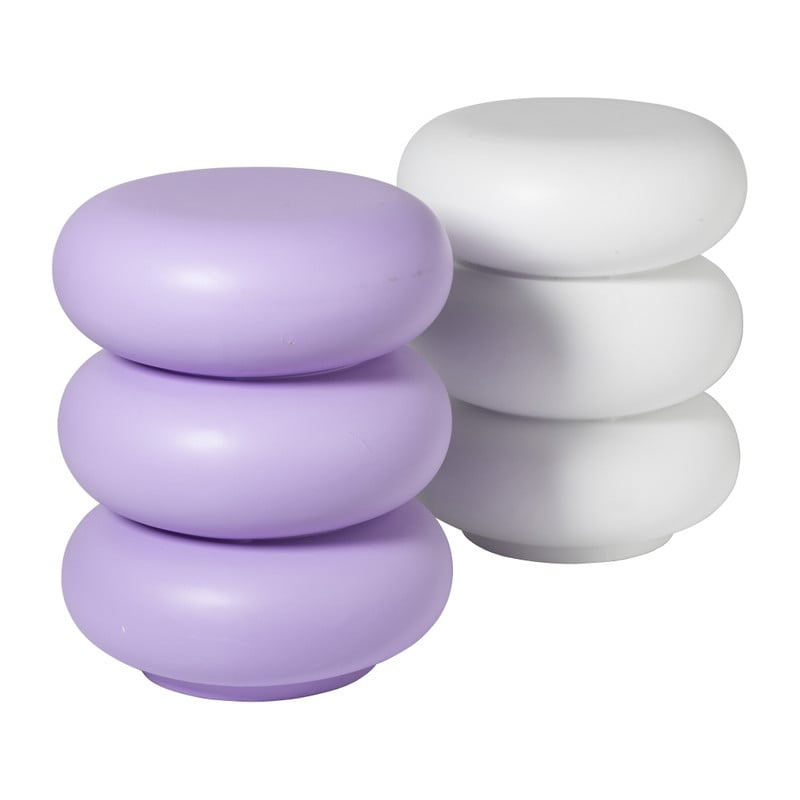 Bijzettafel pop-art bubbles - lila - &Oslash;40x50 cm