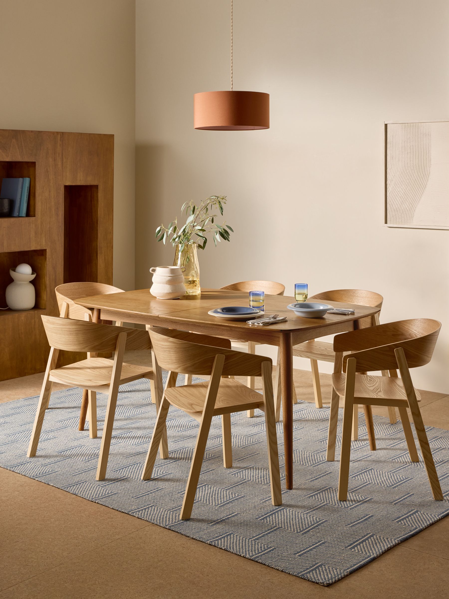 Deauville Rectangular 6 to 8 Seater Extending Dining Table in Oak