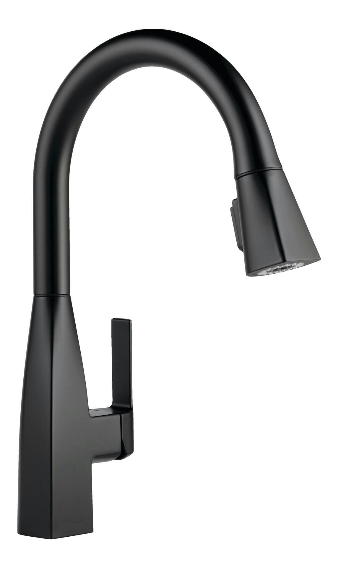 Peerless® Xander Single Handle Pull Down Kitchen Faucet, Black