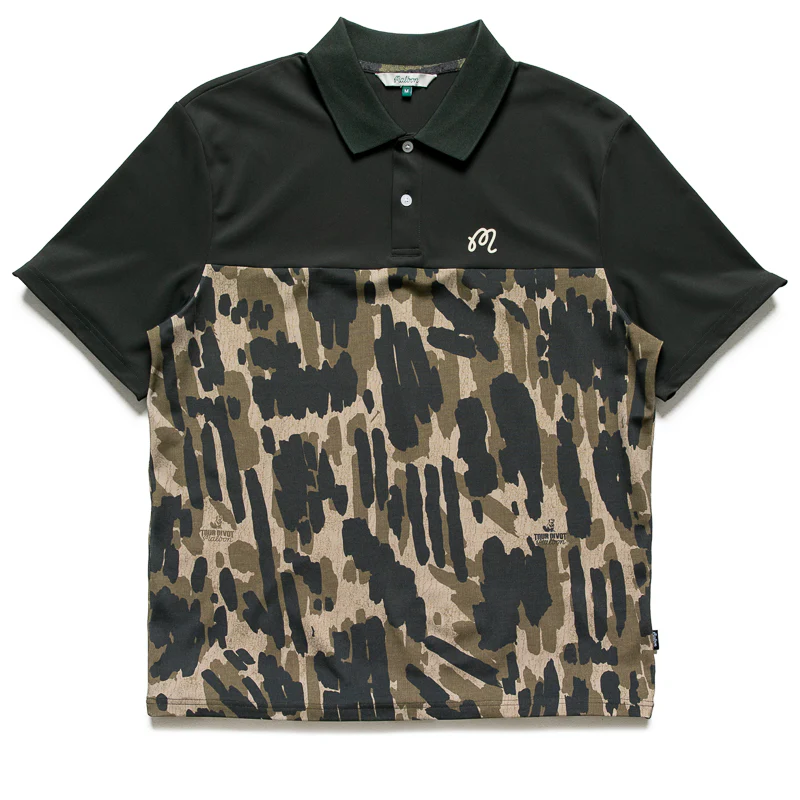 Malbon Golf Tour Divot Polo - Bark Camo