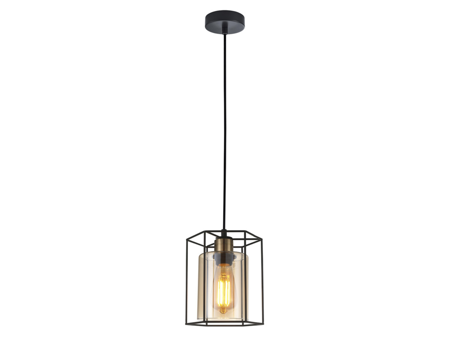 Lampa wisząca Kalula stalowa czarna