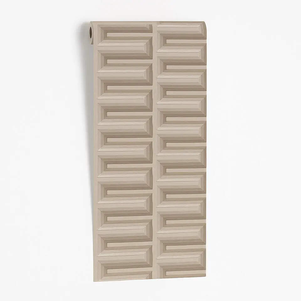 Dutch Wallcoverings Vliesbehang Renaissance Grecian key - taupe - 10,05m x 53cm