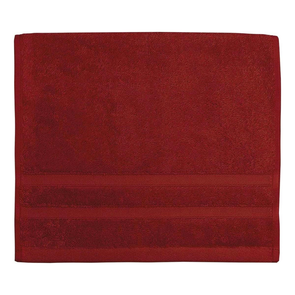 SENSILK - Lot de 3 serviettes invité 600 gr/m²  cardinal 30x50 cm