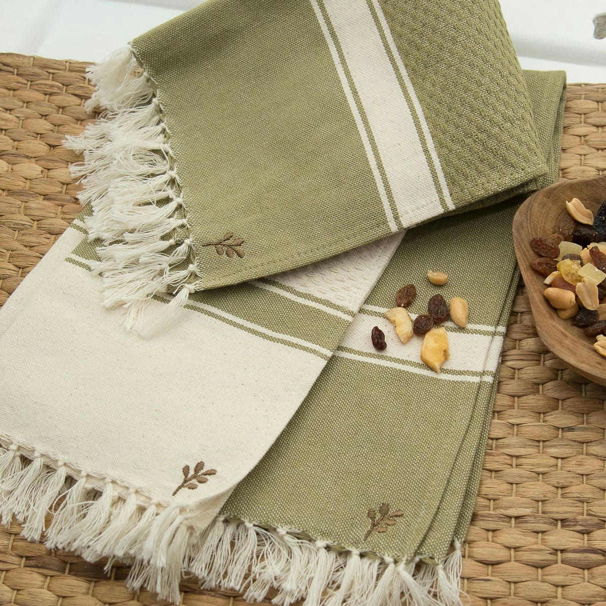 MARSA - Torchons (x3) coton  45x75 tilleul