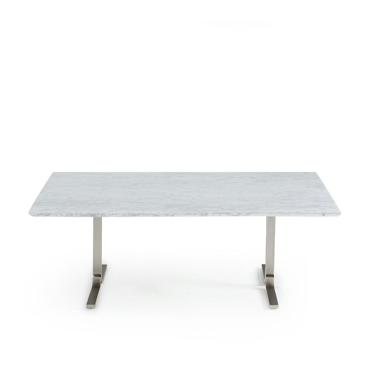 Table basse carrée marbre et métal, Belno