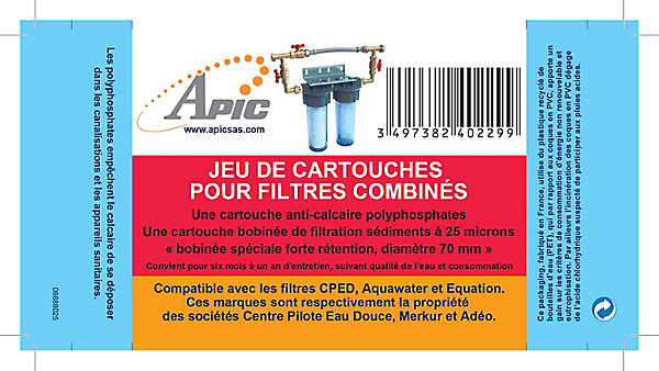 Cartouche Apic 1x anticalcaire   1 x 25 microns