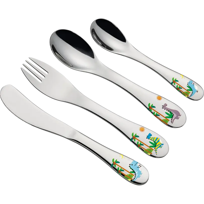 Besteckset 4-teilig Dino