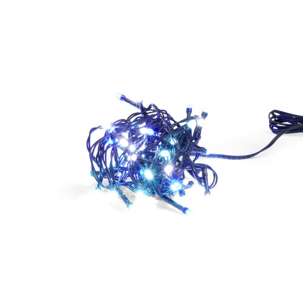 Guirlande lumineuse 60LED blanc froid/bleu clair/bleu L4,4m
