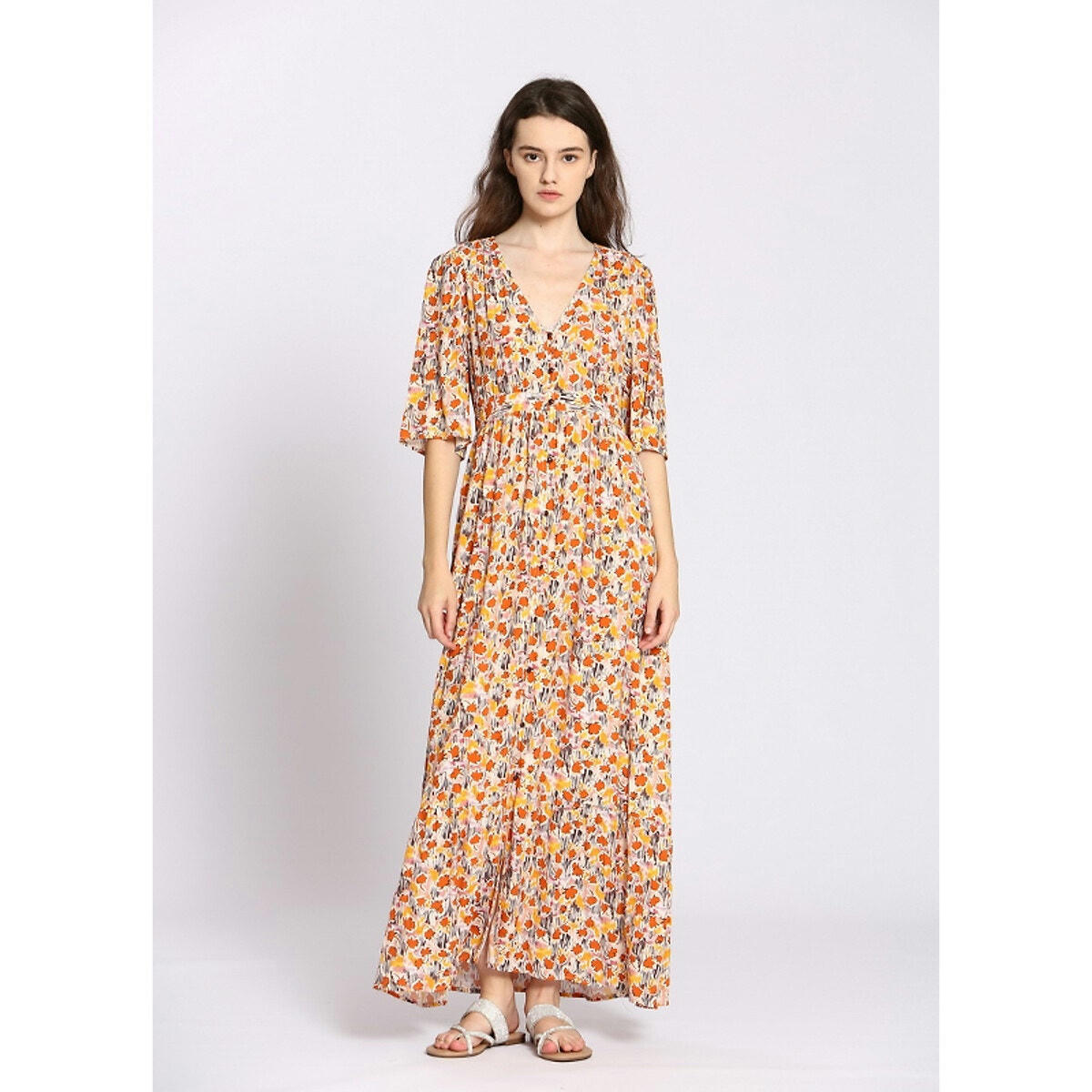 Robe manches courtes, imprimée