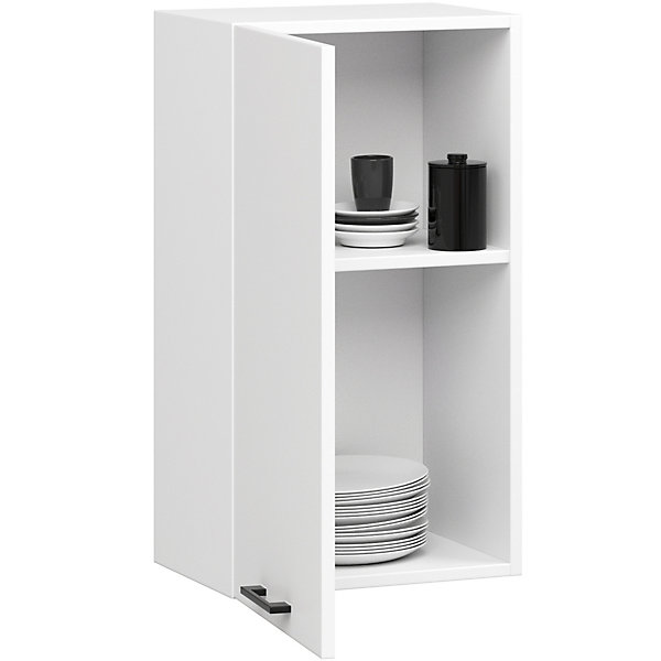 Meuble de cuisine haut AKORD W40 H720 Blanche 1 porte, 2 étagères 72x40x30 cm