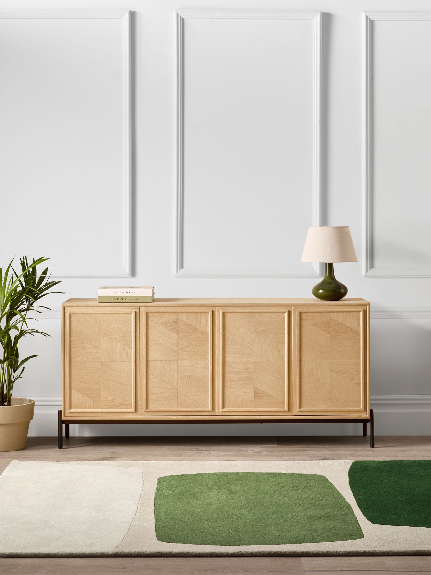 Jasper Conran London White Washed Oak Aden Large Sideboard