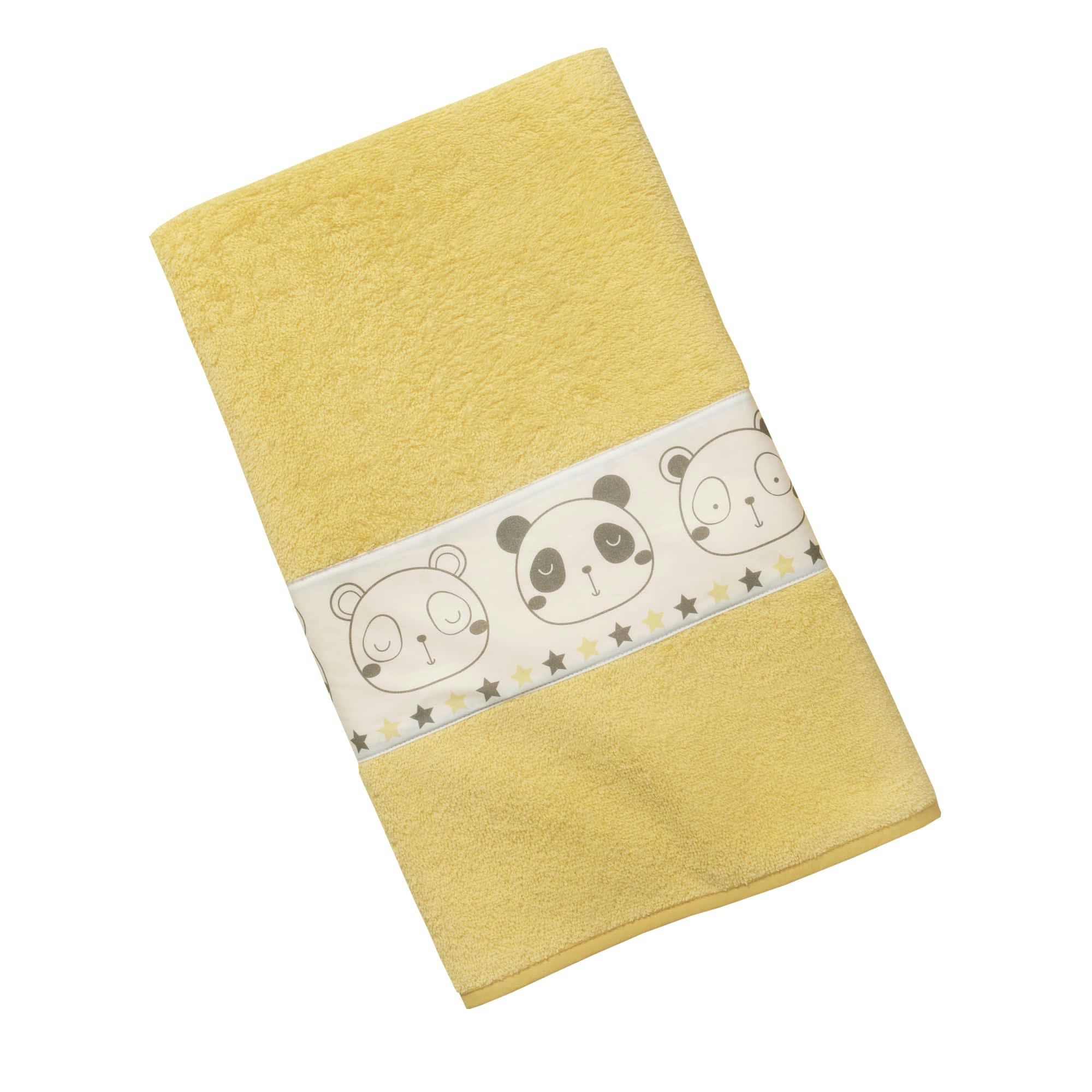 BABY - Serviette de bain enfant jaune 70x130 en coton