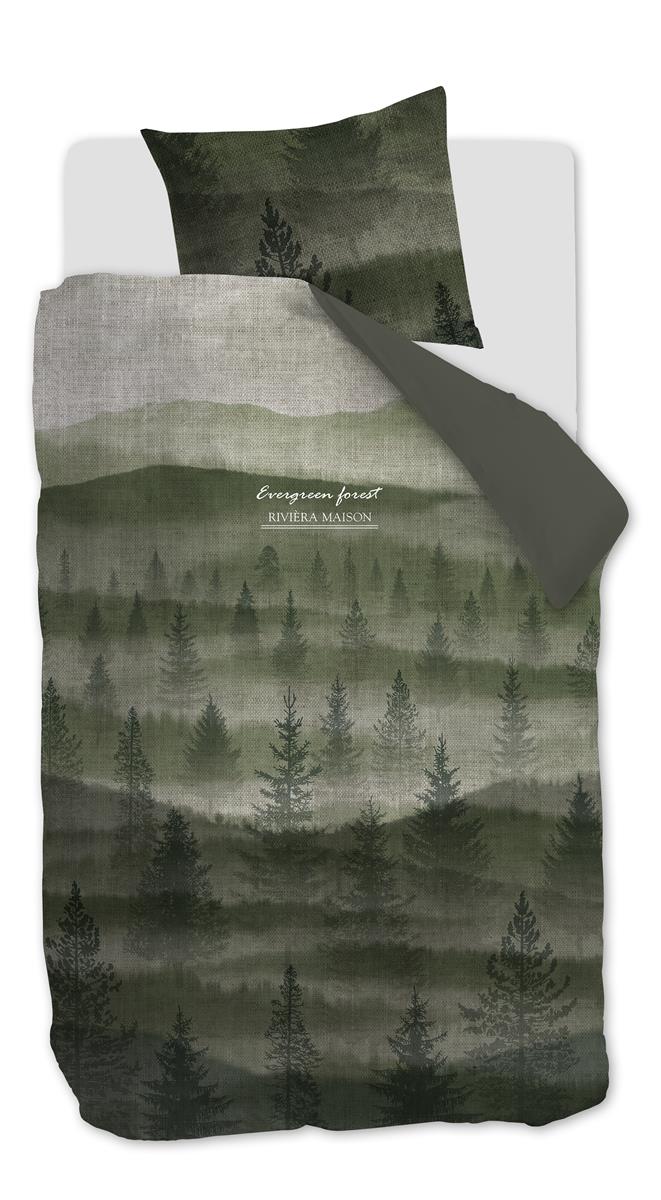 Riviera Maison dekbedovertrek Evergreen - 140x200/220 cm - groen