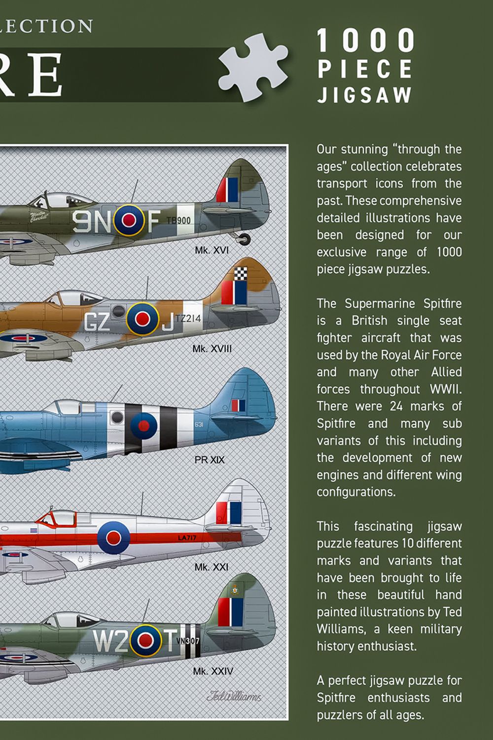 Coach House Partners Spitfire 1000 Piece Jigsaw Puzzle