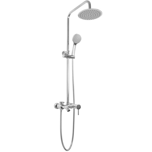 Zestaw prysznicowy z deszczownicą natynkowy z wylewką chrom Yoka Home
