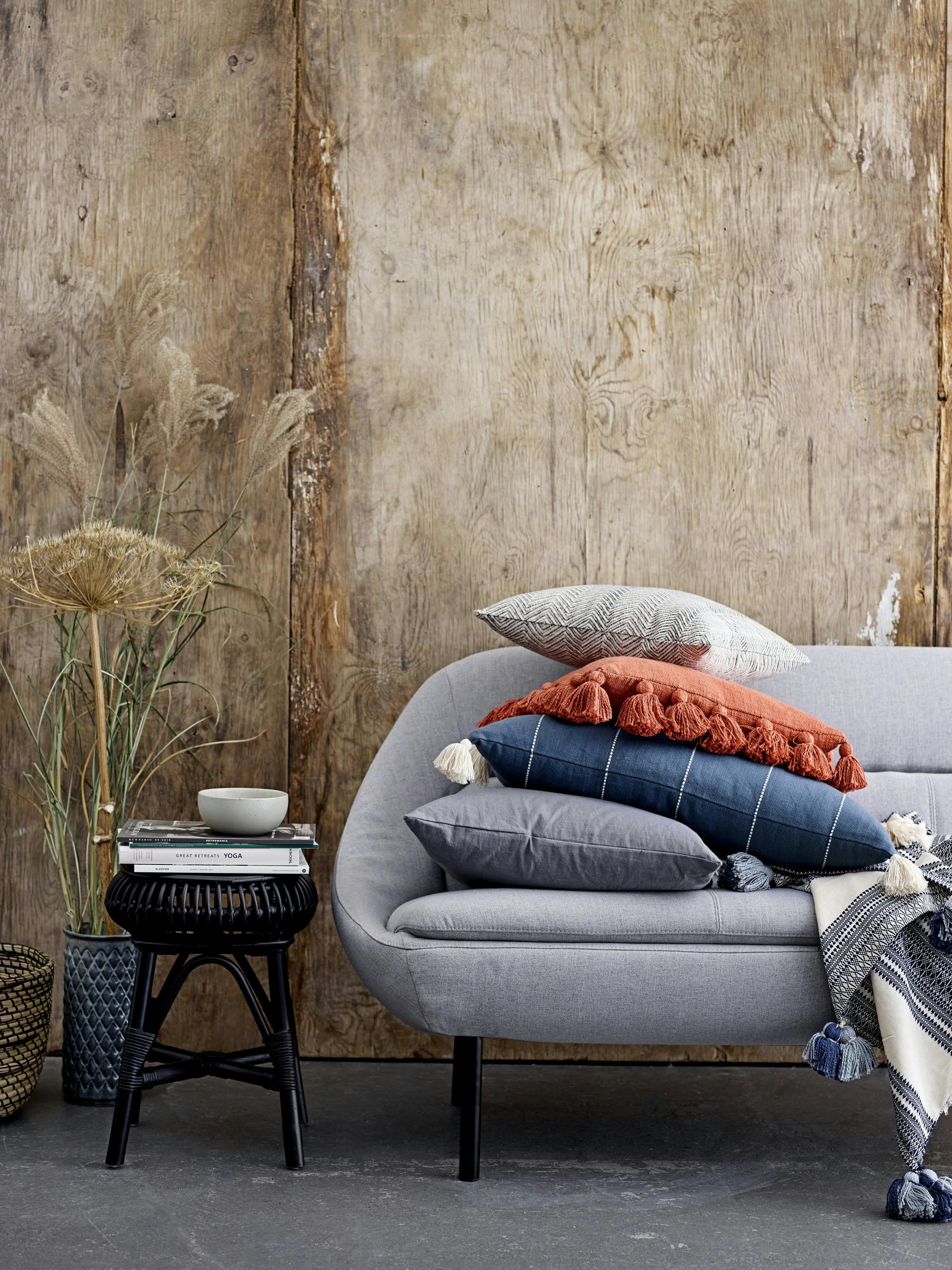 PLAIDS - Plaid en coton gris 170x130 cm