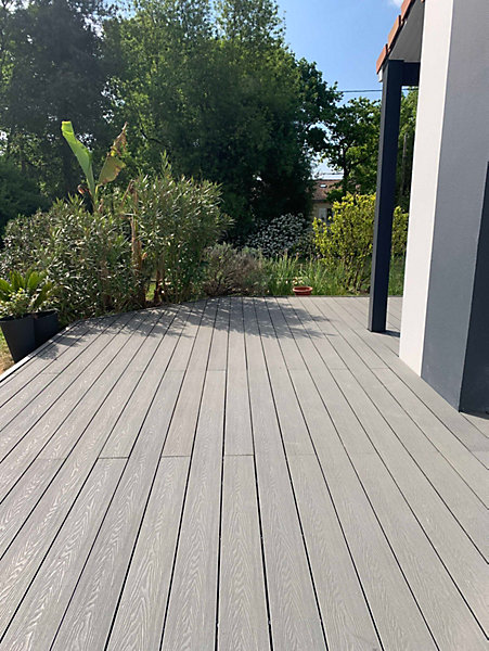 kit complet 35m² terrasse lames composite Coexprotect 2600x145x21mm GRIS - Green Outside
