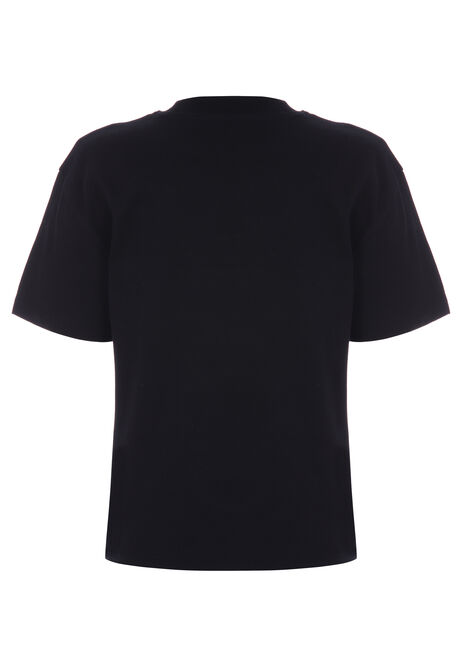 Older Boys Black Headphone Print T-Shirt