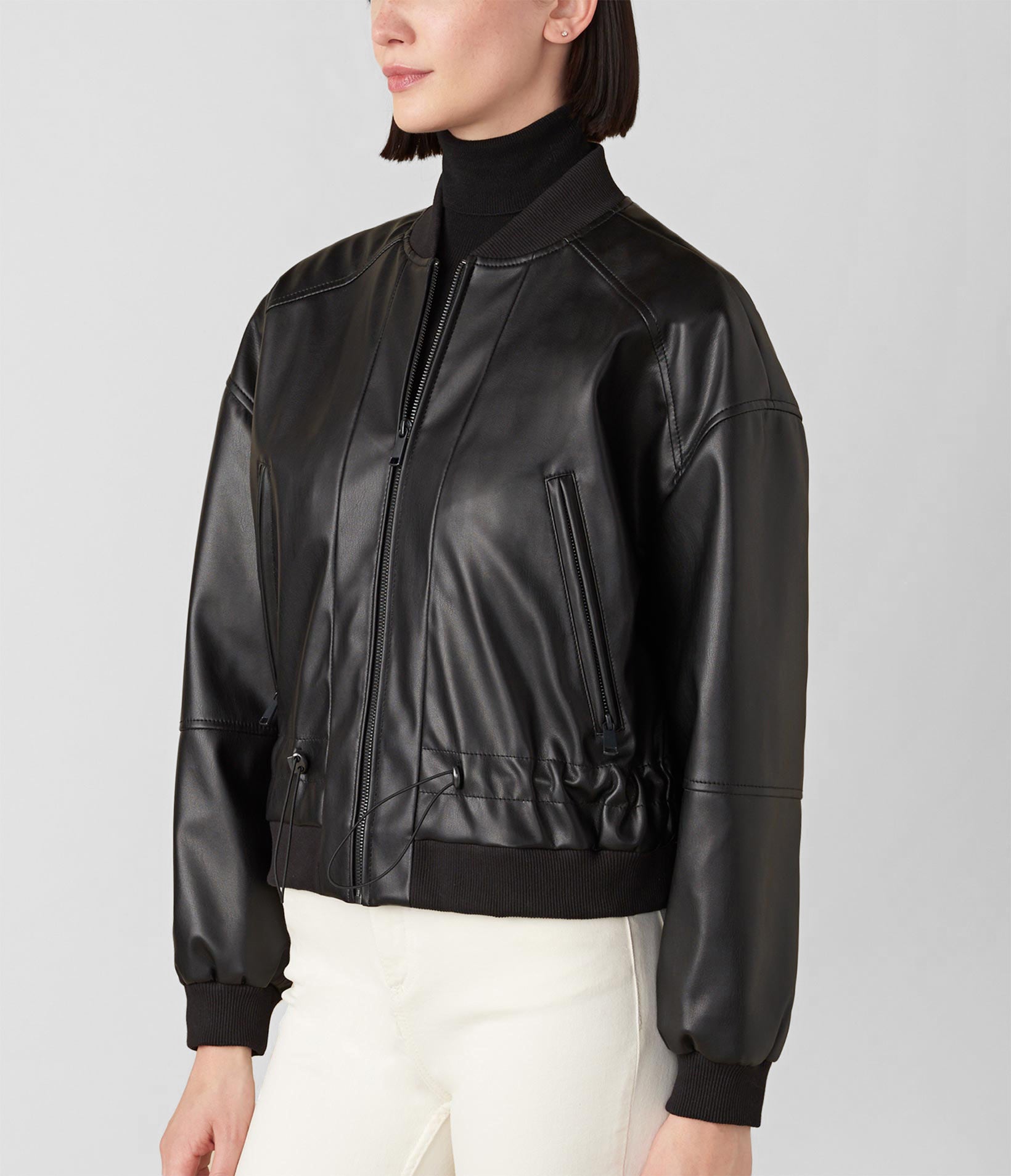 Jules Faux Leather Bomber