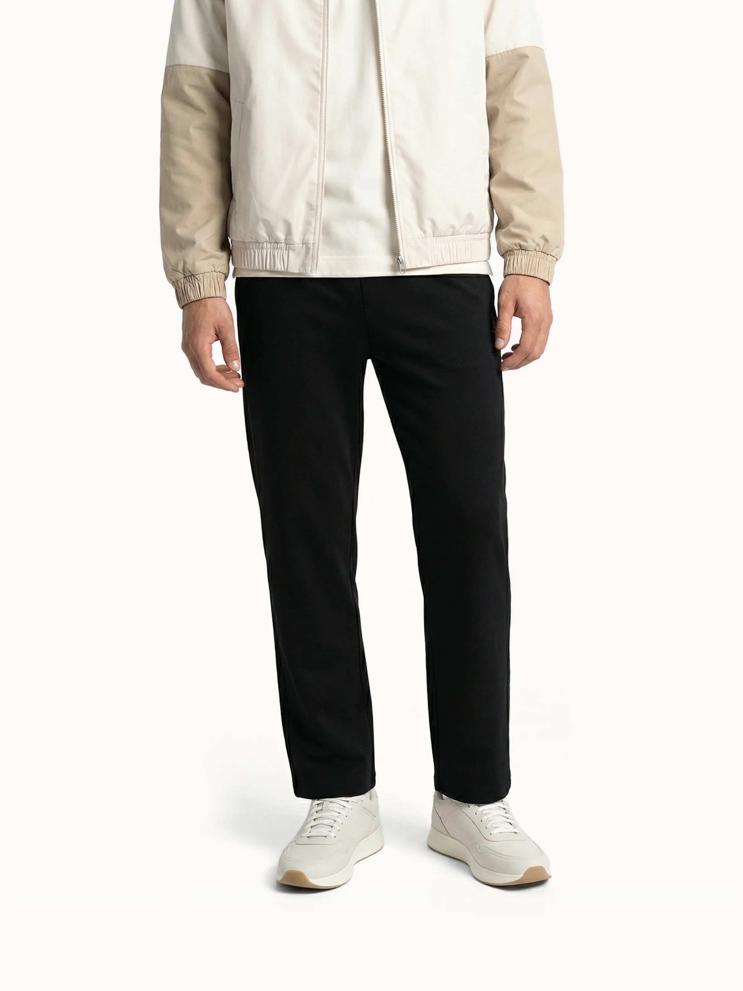 Pantalon relax double face et logo triangle