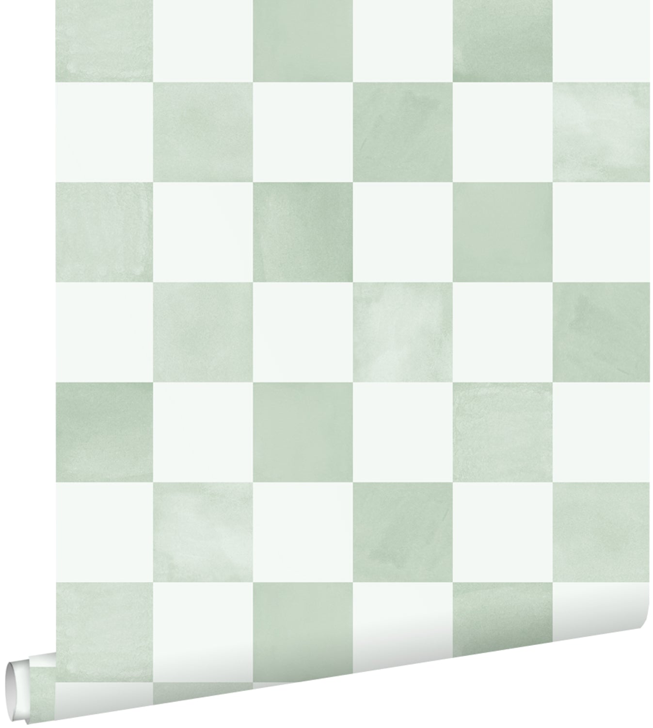 ESTAhome behang geblokt motief groen - 53 cm x 10.05 m - 131290