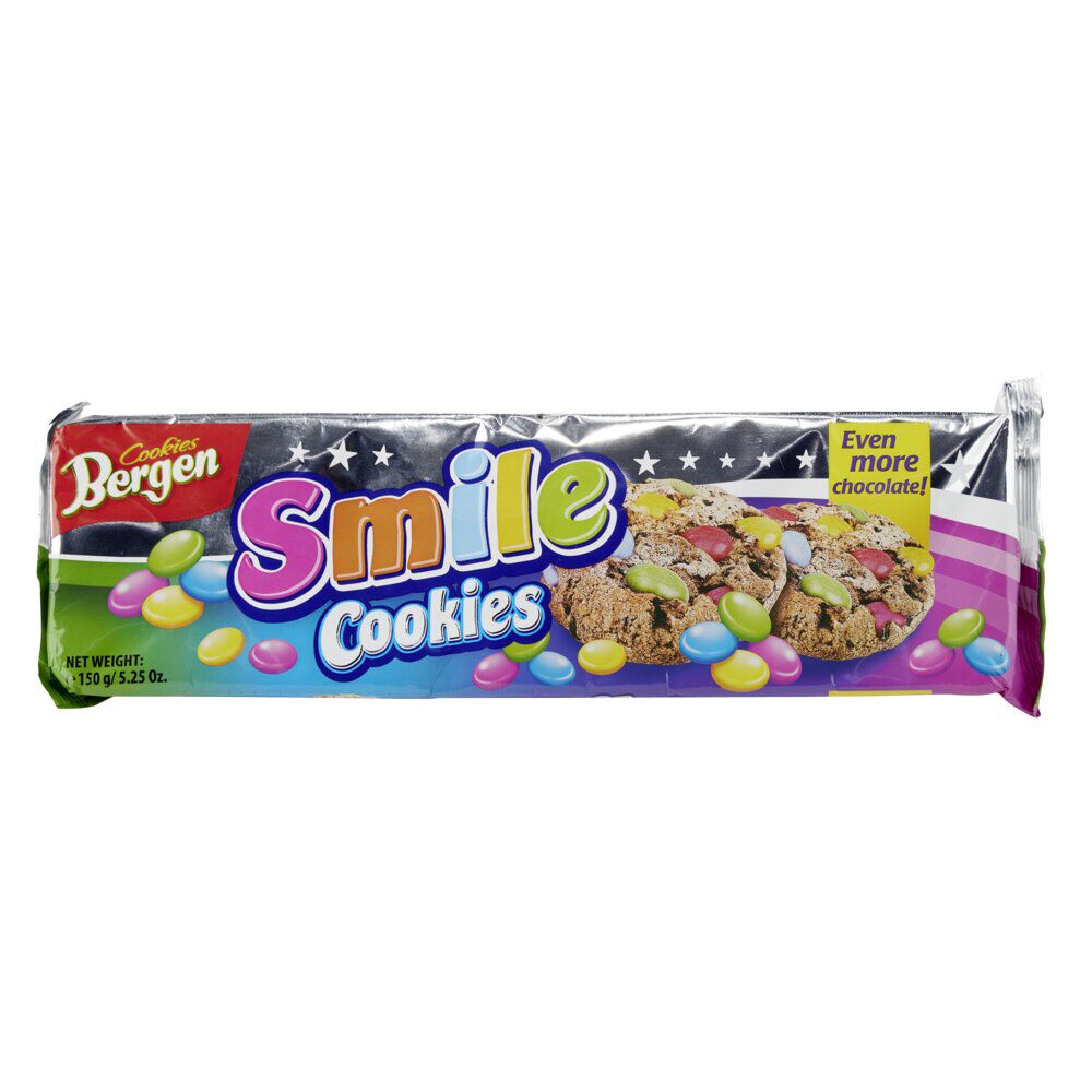 Biscuit cookies smile chocolat et pastille couleur 150g