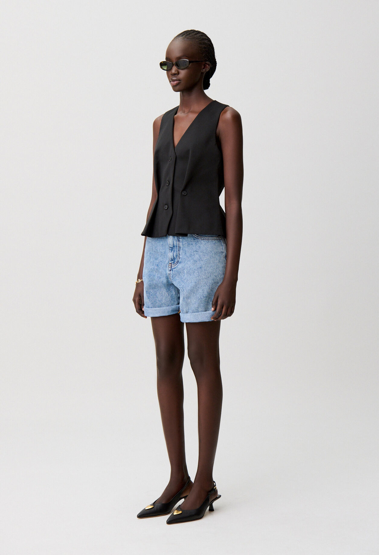 Gilet costume sans manche col V
