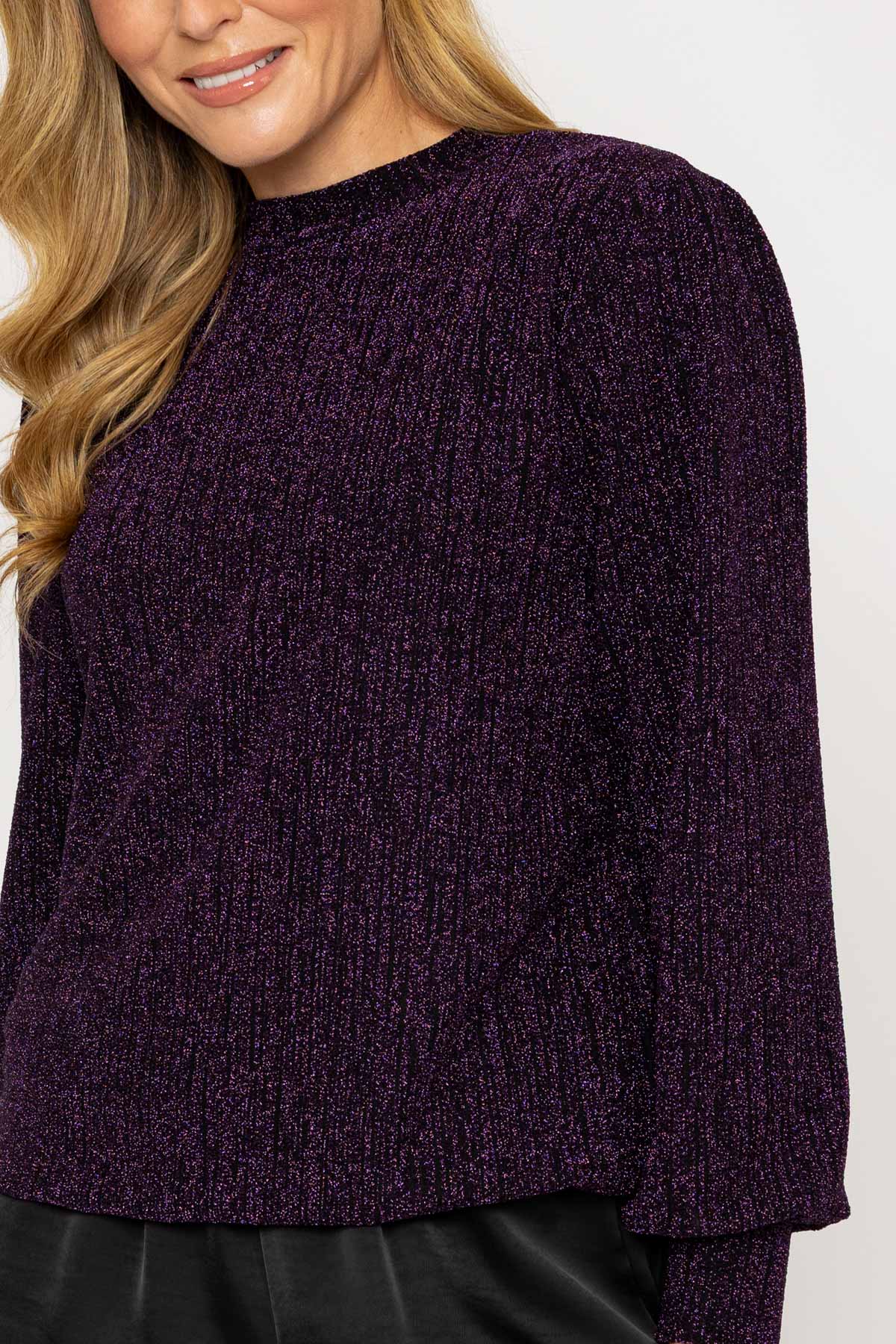 Purple Sparkle Long Sleeve Top