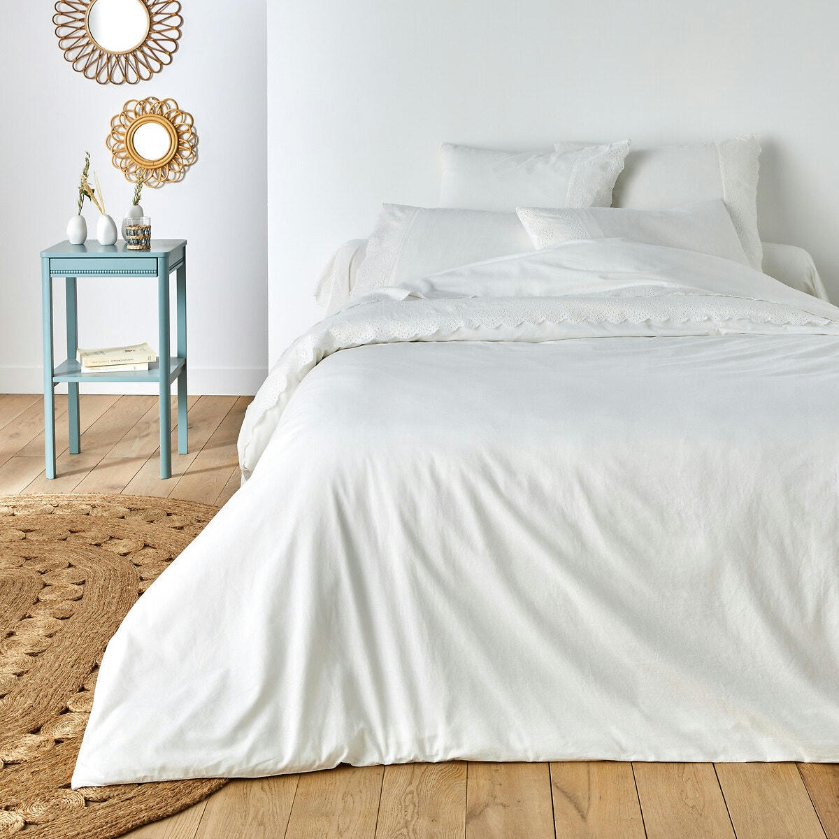 Housse de couette en coton lavé, Listrado