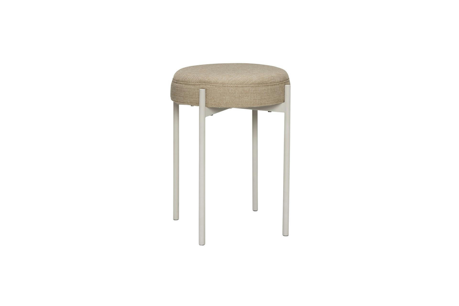 SILO - Tabouret en tissu gris sable