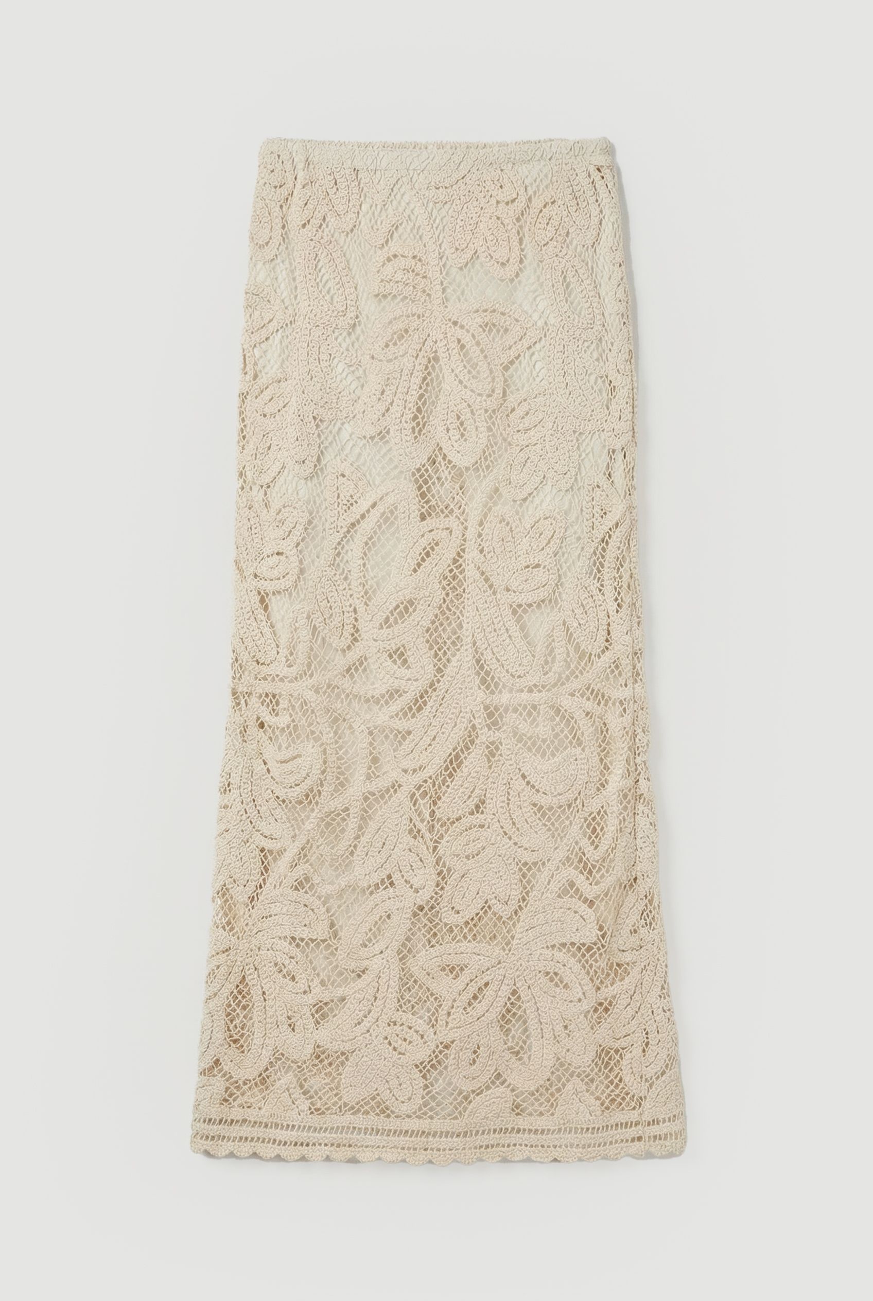 KarenMillen Floral Crotchet Woven Beach Bias Cut Skirt