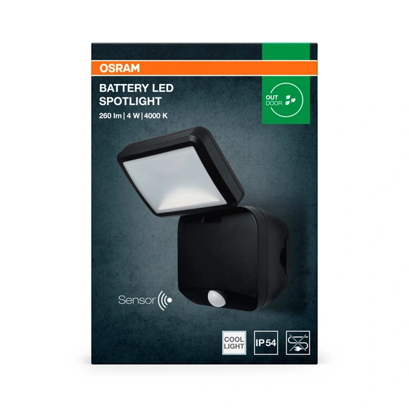 Außen Spot, LxBxH: 127x108x215 mm, kaltweiß, schwarz