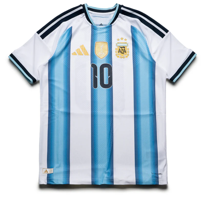 Adidas Argentina 26 Home Messi Authentic Jersey - White/Icey Blue