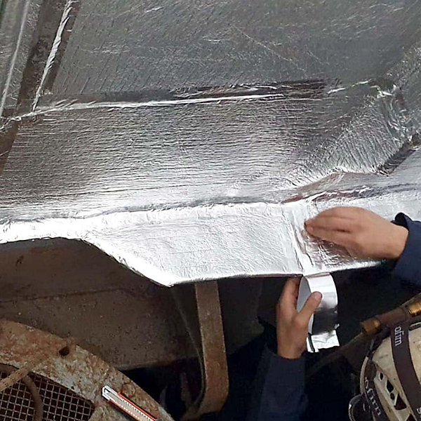 Isolation thermique 100% aluminium avec mousse (20m x 1,20m)   ruban aluminium (45m). Pour maisons, portails, radiateurs, caravane