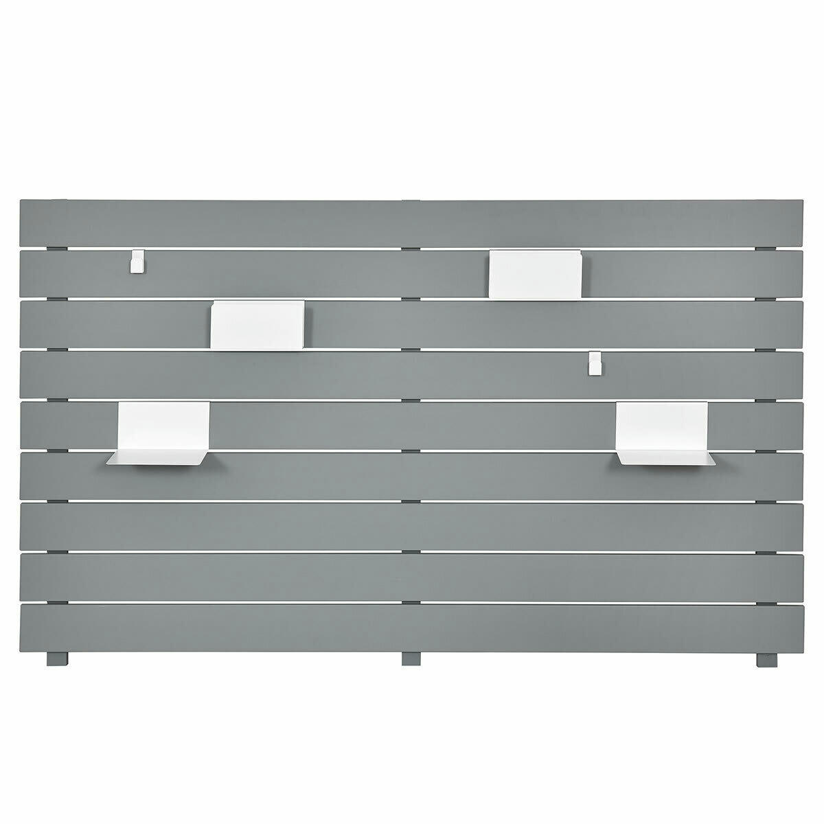 JOAN - Tête de lit bois massif gris