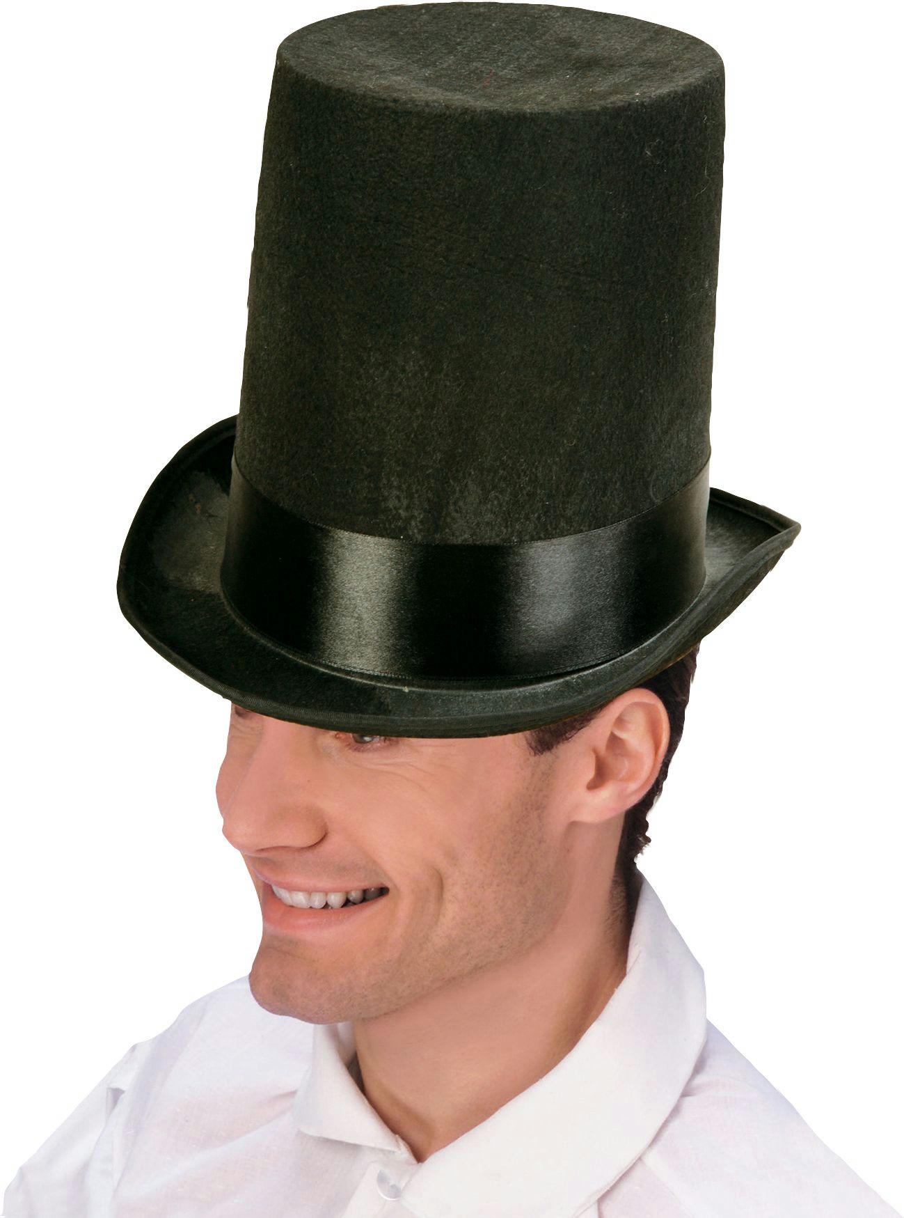Abraham Lincoln Stovepipe Top Hat, Black, One Size, Wearable Costume Accessory for Halloween