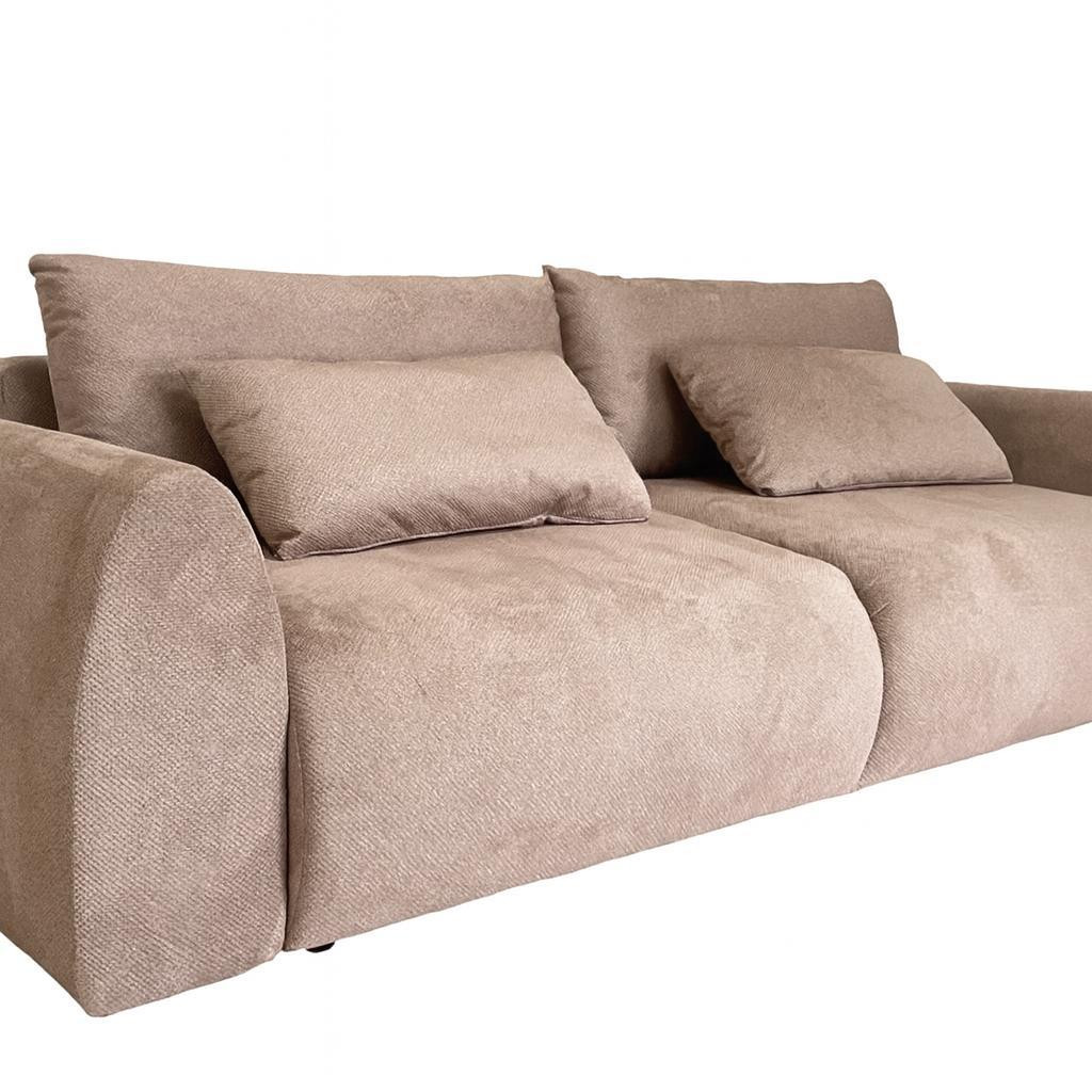 Sofa LILO z funkcją spania Kanapa rozkładana Tkanina CARLO 1901 Beżowa