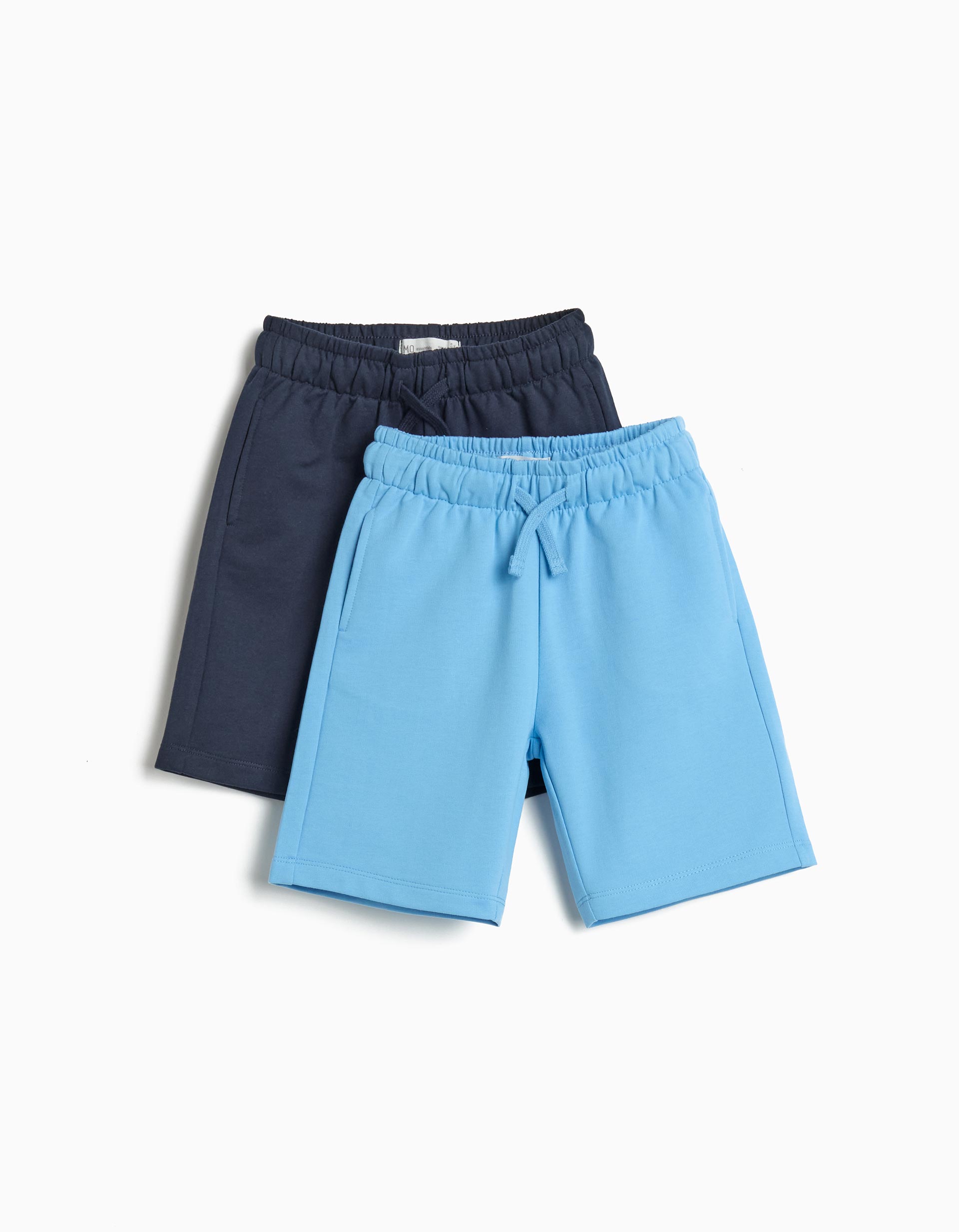 Pack 2 Calções de Felpa, Menino, Azul Escuro